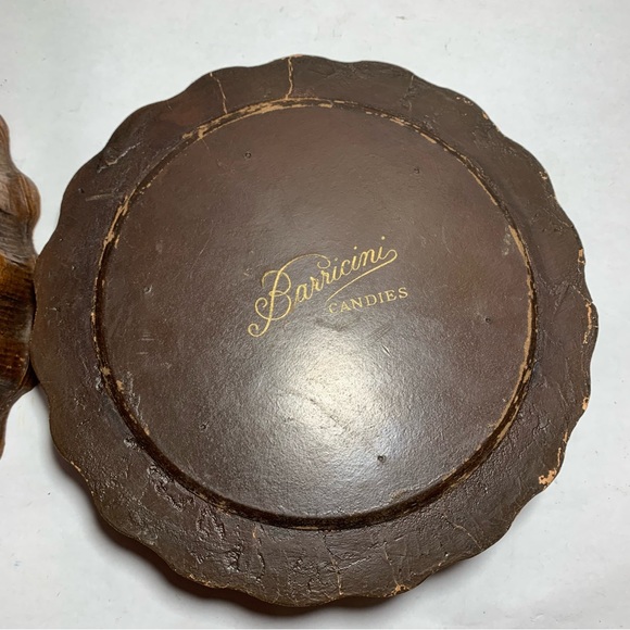 VINTAGE BARRICINI Candies CHOCOLATE CANDY GIFT BOX SYROCCO Wood Rose Flower Old - Picture 7 of 13